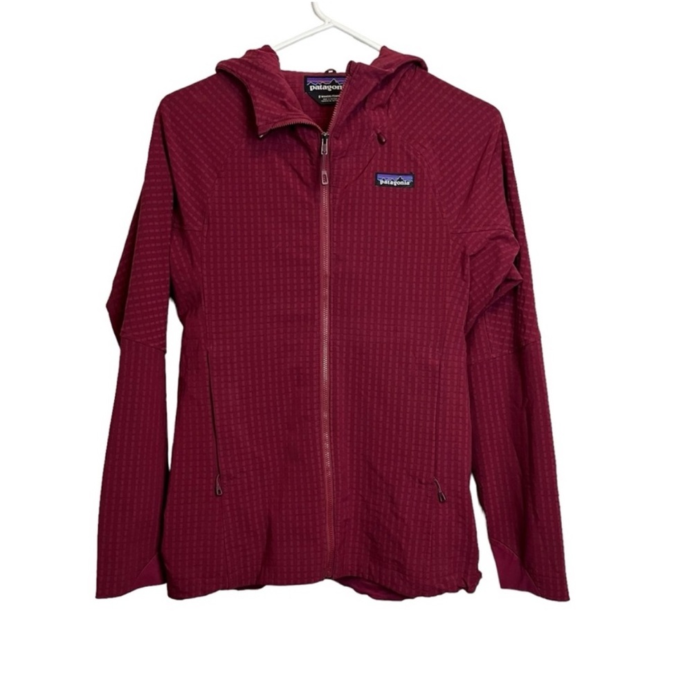 Patagonia Maroon R1 TechFace Hoodie Light Weight Zip Up Jacket Size M Women